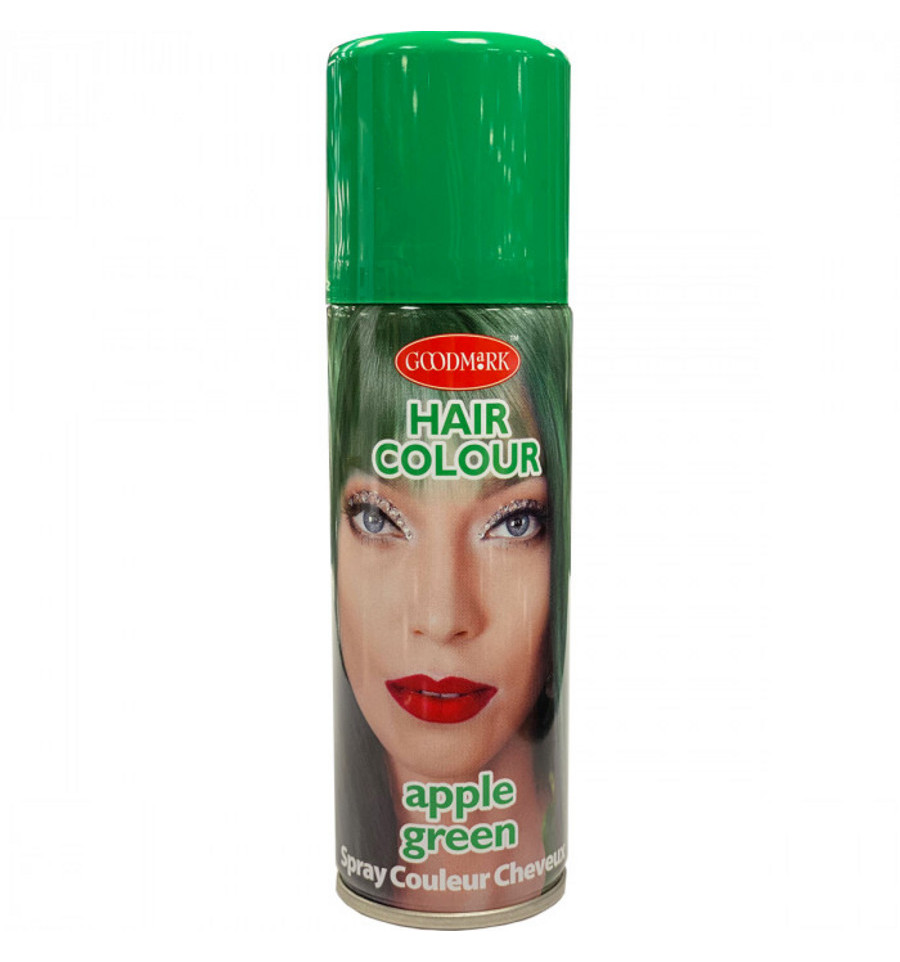 Haarspray groen - Willaert, verkleedkledij, carnavalkledij, carnavaloutfit, feestkledij, haarspray, haar kleuren, eenmalig, uitwasbaar